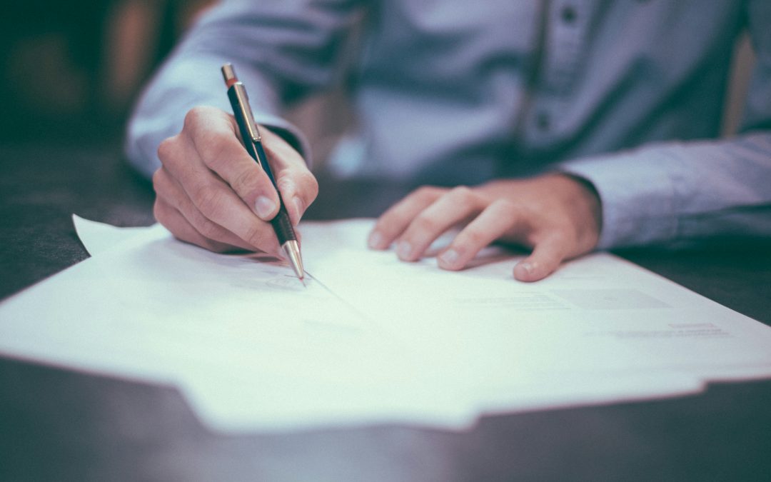 Man completing LPA form